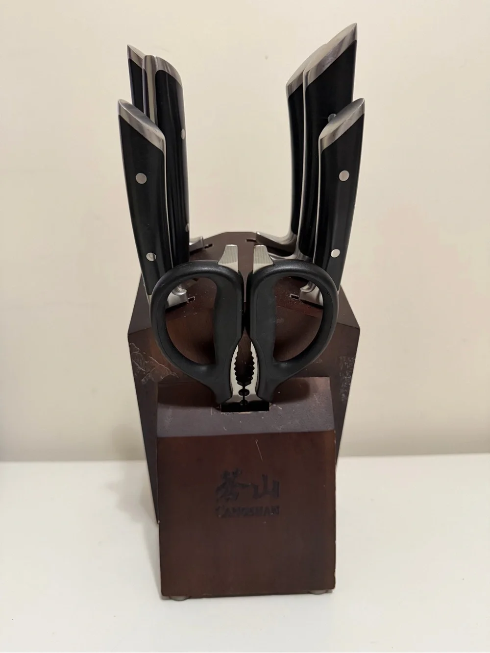 Cangshan Rainier Series 7 Pc Kitchen knives Block Set X50CrMoV15 German Steel